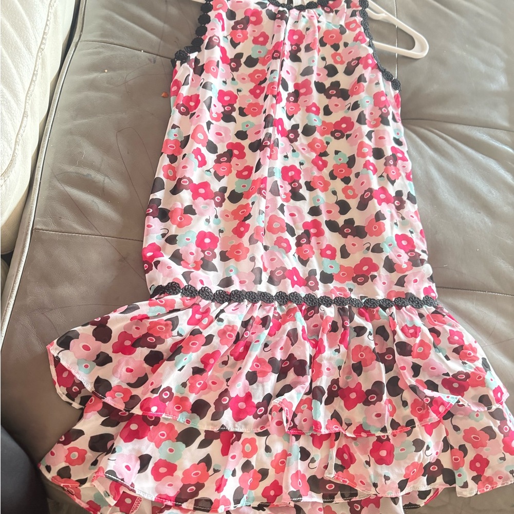 Kate Spade Pink and Black Floral Skirt